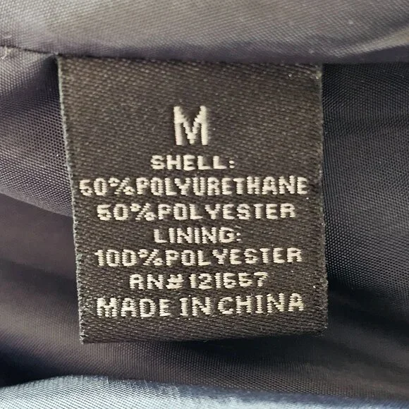 Fried Denim NYC Varsity Jacket Mens M Blue Faux Leather Preppy Bomber EUC - Picture 5 of 7